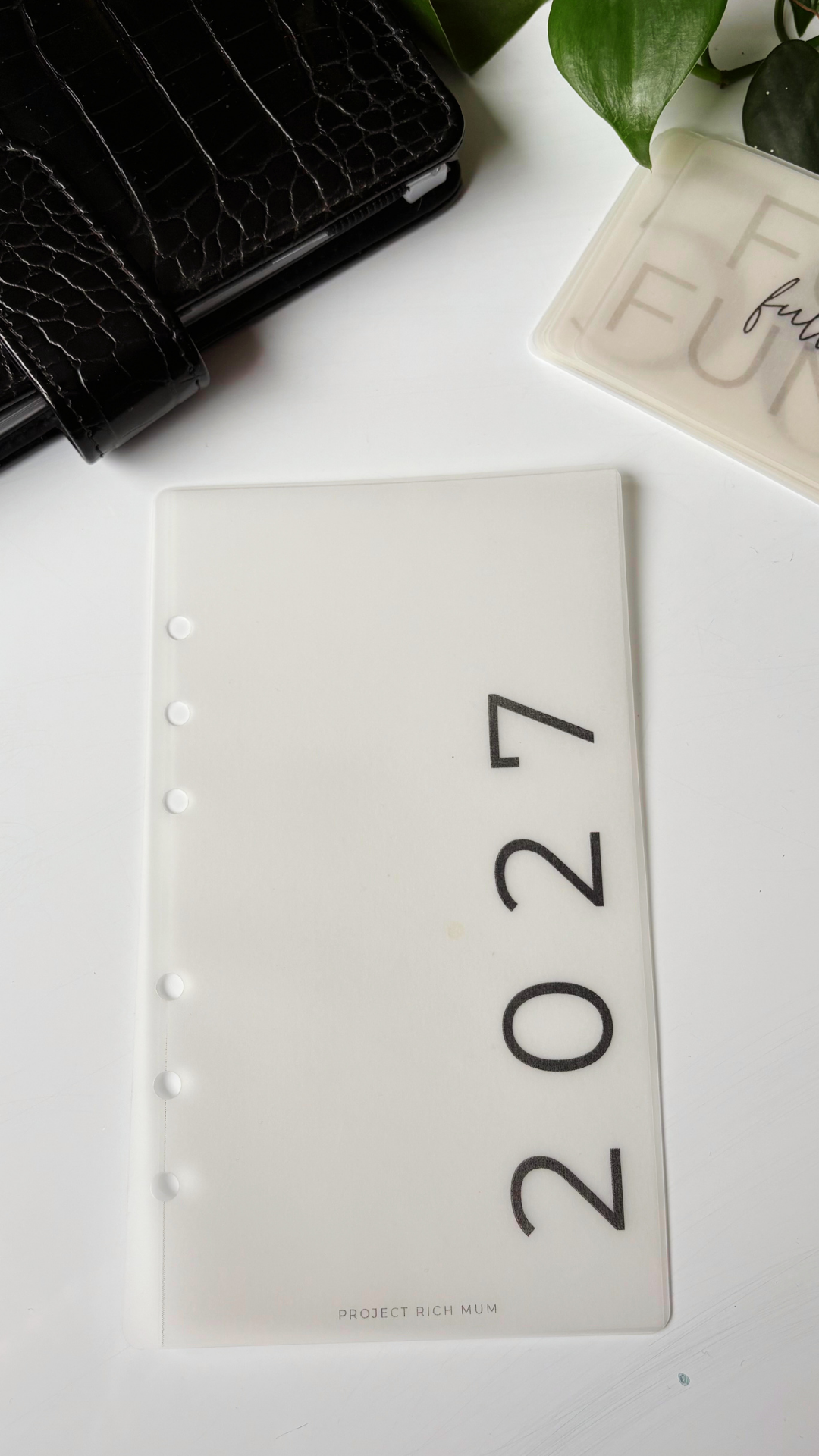 2027 Frosted Vellum Dashboard | Personal Size Budget Binder