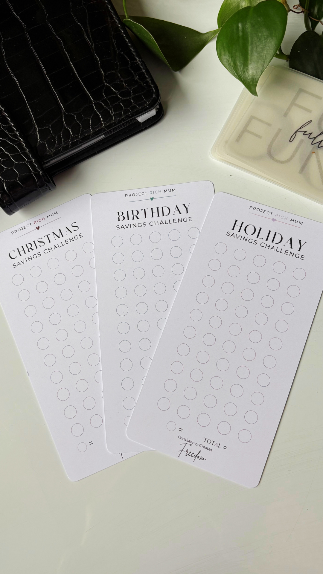 Christmas, Birthday & Holiday Savings Trackers | A6 Savings Challenges