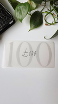Frosted Vellum Cash Placeholders