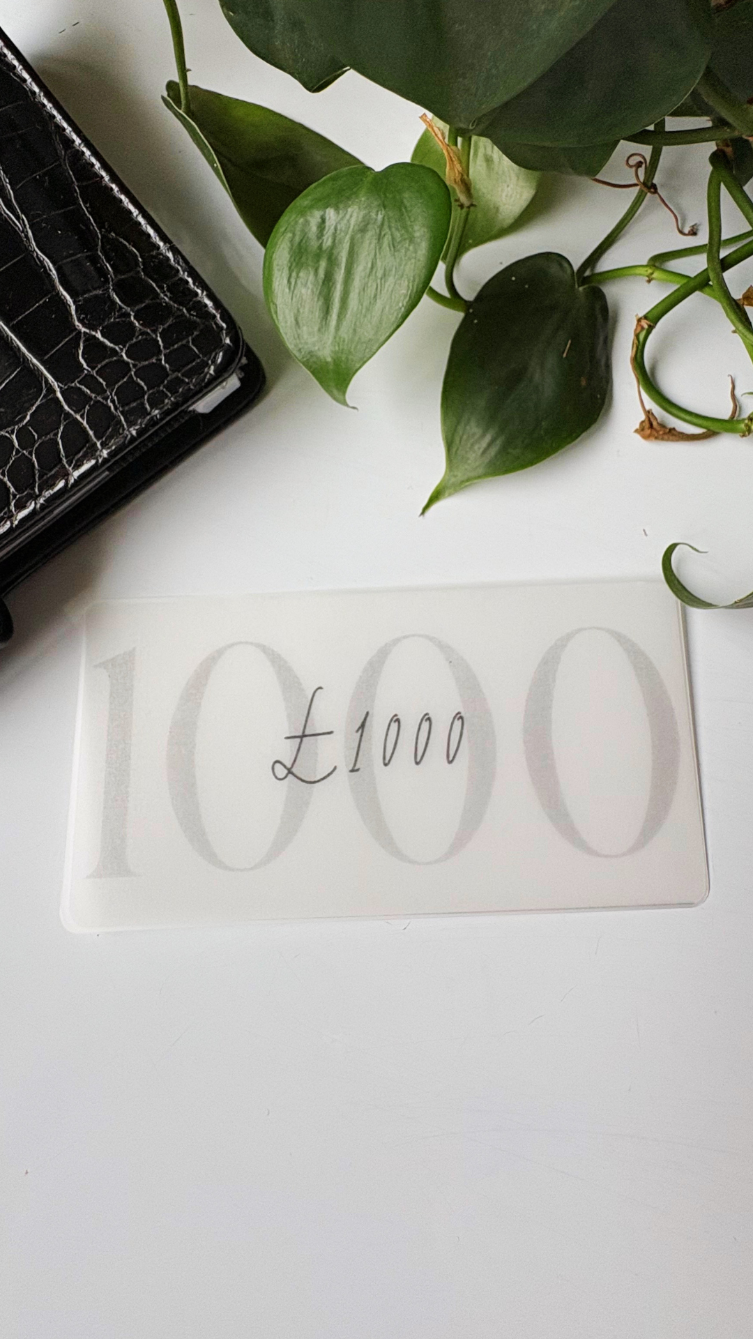 Frosted Vellum Cash Placeholders